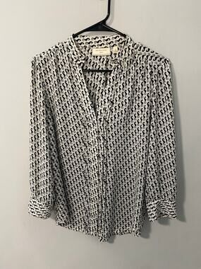 Moulinette Soeurs Seahorse Print Blouse Black White Size 6